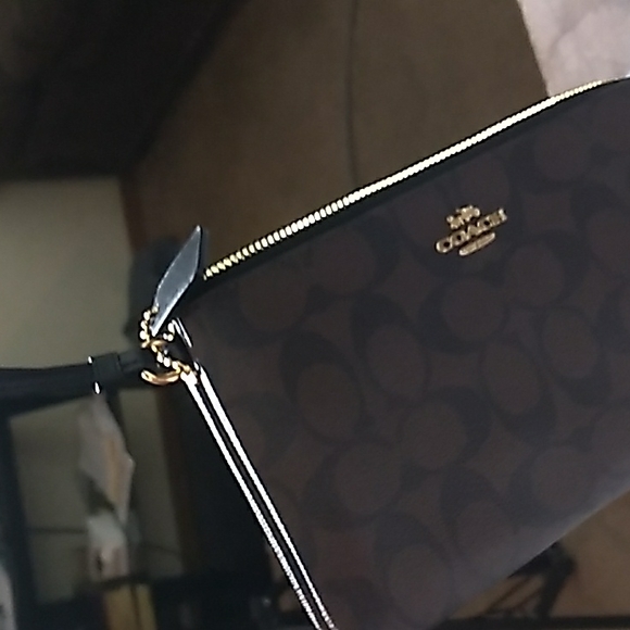 Coach double Zip Wallet NWT brown and Black - Picture 10 of 12